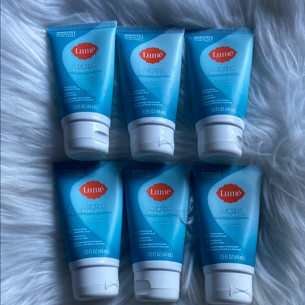 X6 Lume Acidified Body Wash Unscented Travel Size 1.5 fl oz